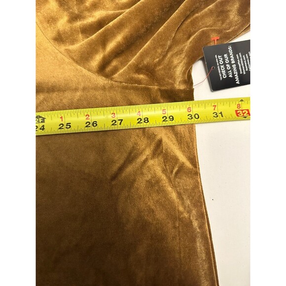 NWT Woman Within Velour Plush Tunic Toffee Brown Comfy Sweatshirt Soft 2X 26/28 - Picture 5 of 10